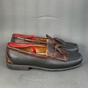 Allen Edmonds NASHUA ~ Loafers Black/Brown Leather Tassel Men’s Shoes Size 11